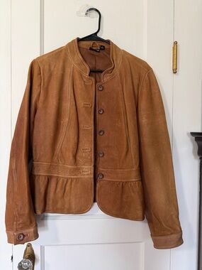 a.n.a Tan Leather Jacket